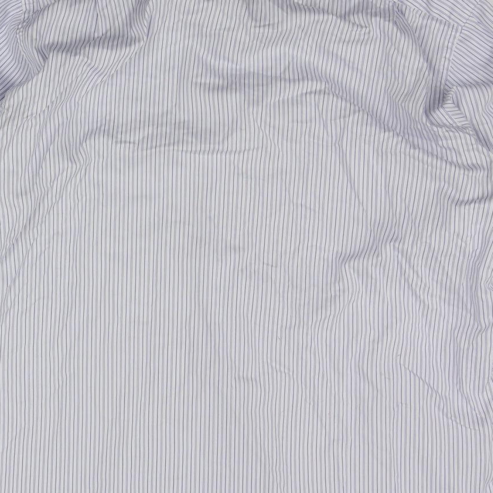 questa & reed Mens White Polka Dot   Button-Up Size 16