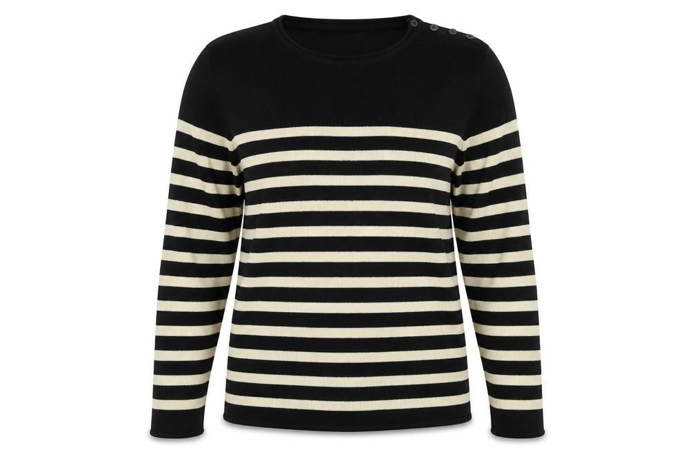 H&M Womens Beige Striped  Pullover Jumper Size XS