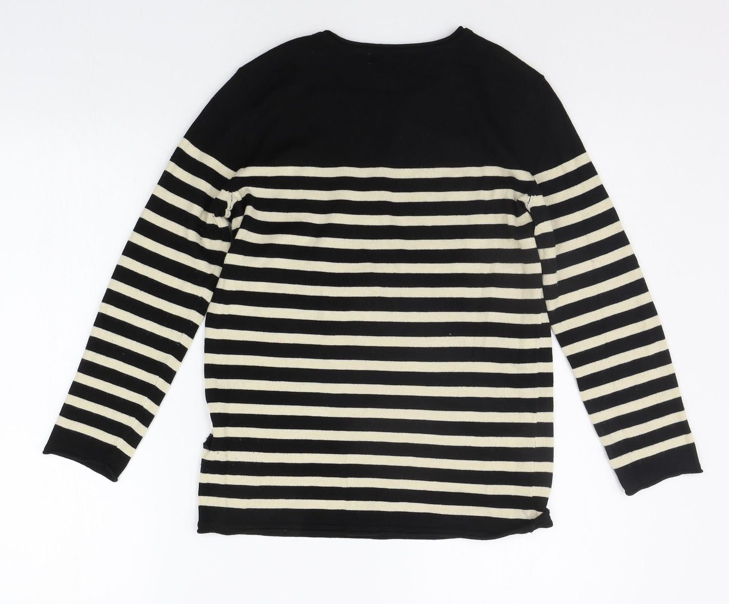 H&M Womens Beige Striped  Pullover Jumper Size XS