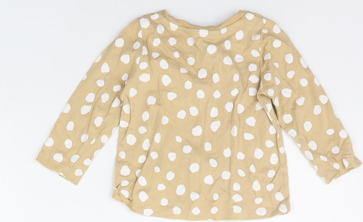 Nutmeg Baby Beige Polka Dot  Basic T-Shirt Size 12-18 Months