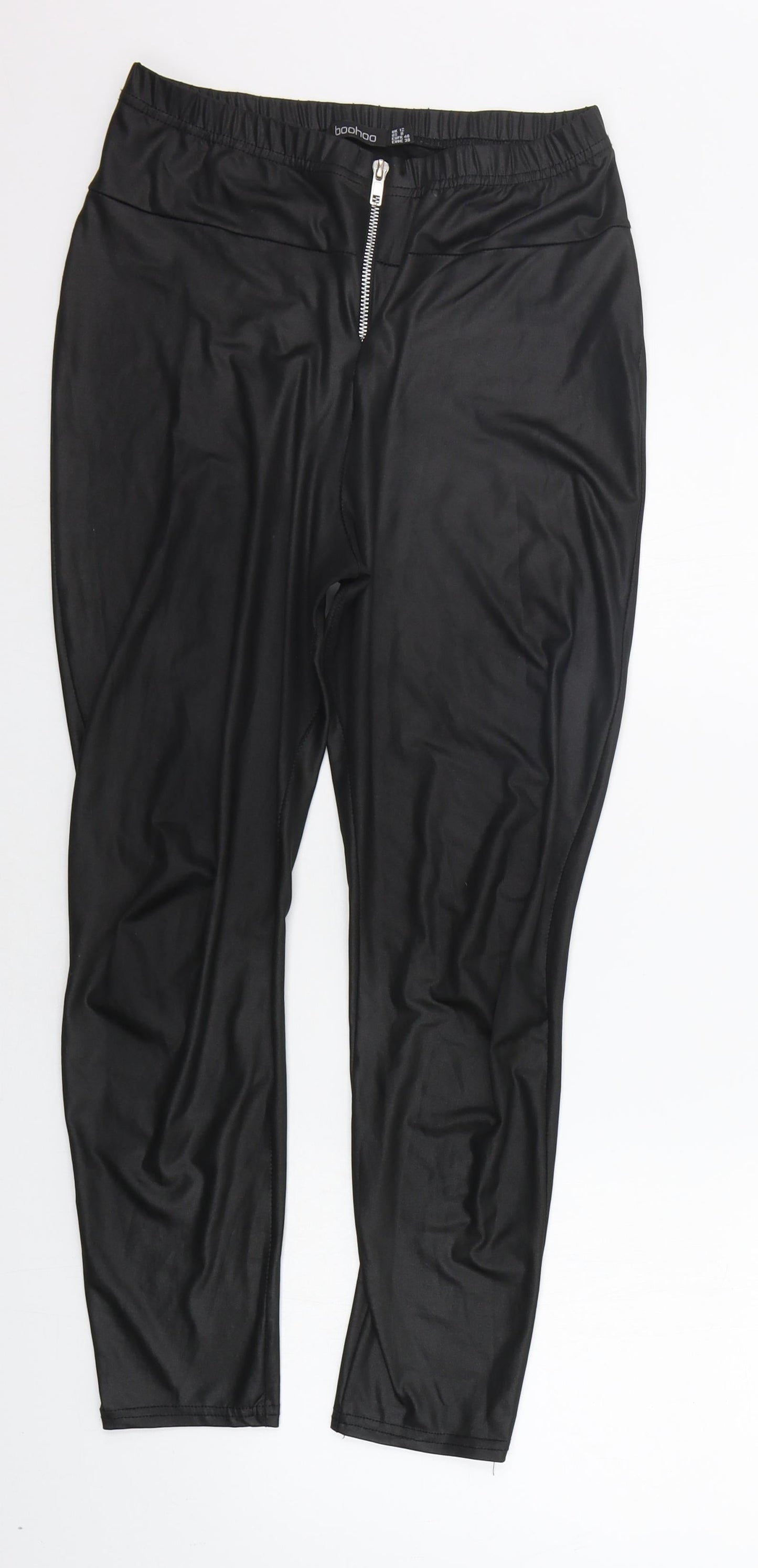 Boohoo Womens Black   Jegging Trousers Size 12 L24 in