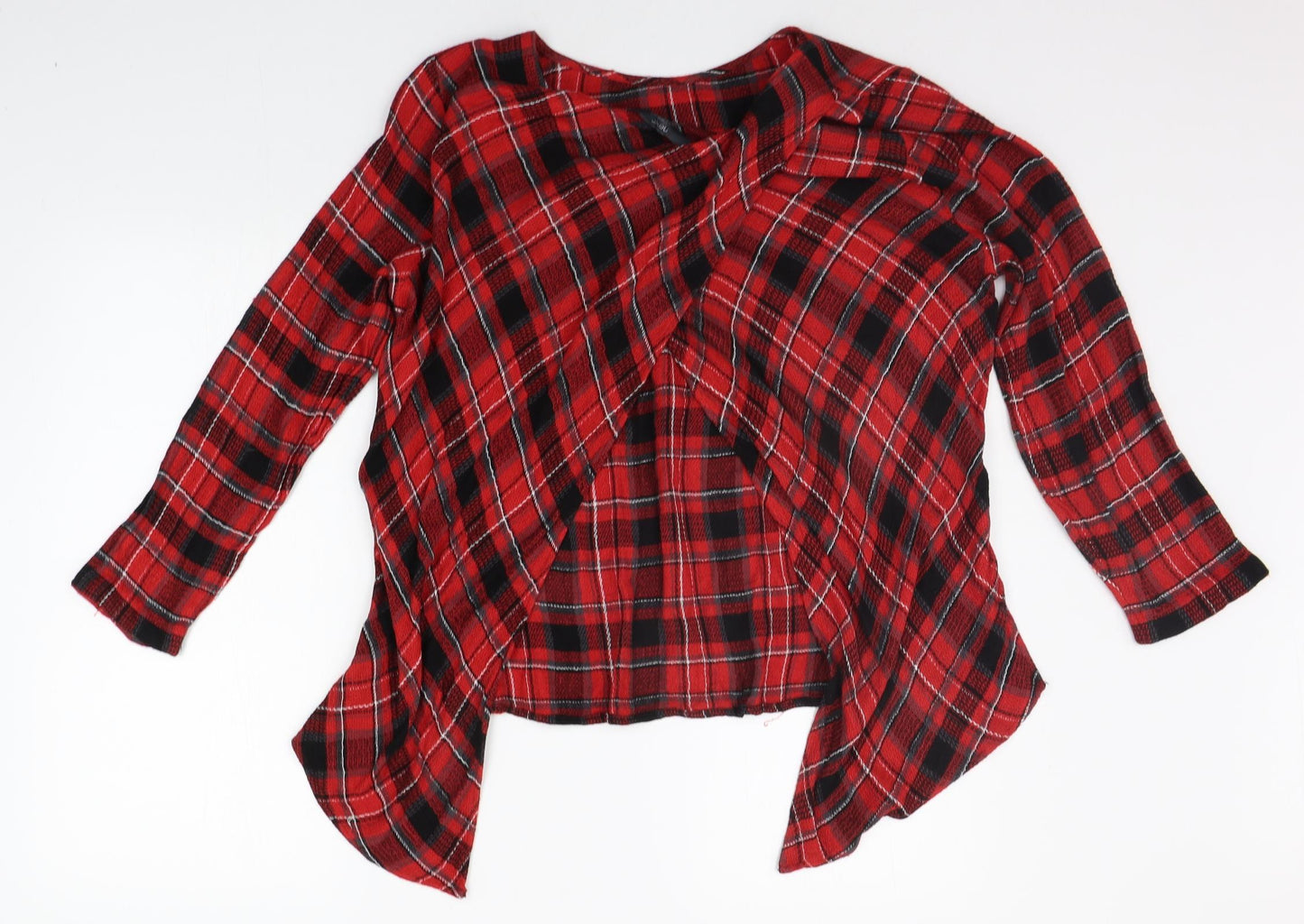 NEXT Womens Red Check  Pullover Jumper Size 14