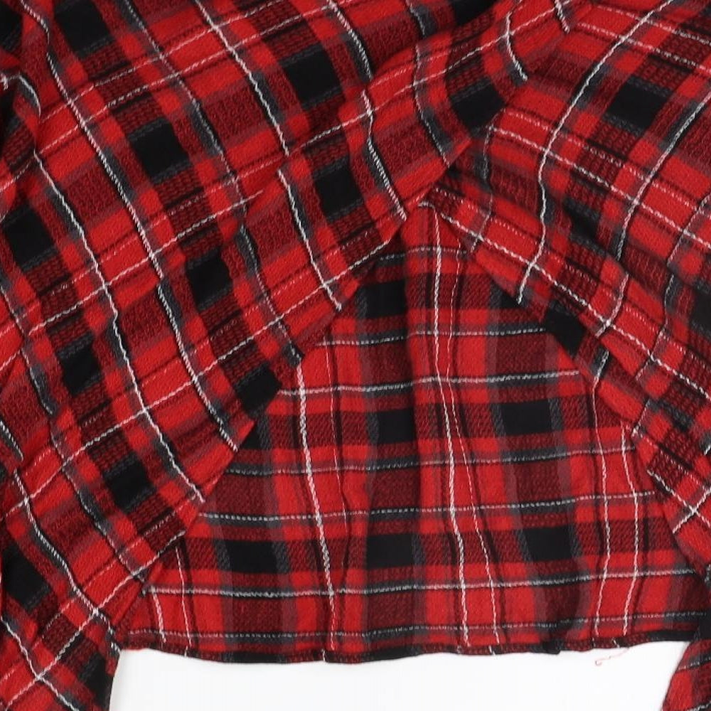 NEXT Womens Red Check  Pullover Jumper Size 14