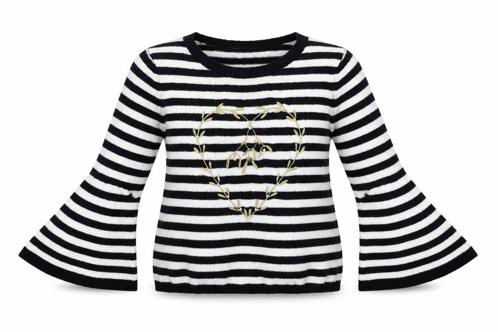 TU Womens White Striped  Pullover Jumper Size 12