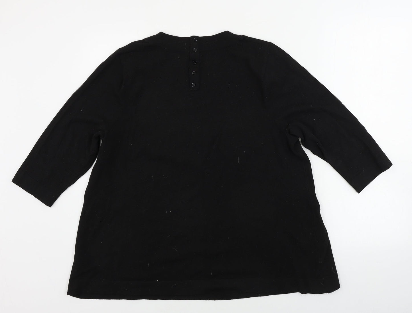 Preworn  Womens Black   Pullover Jumper Size 18