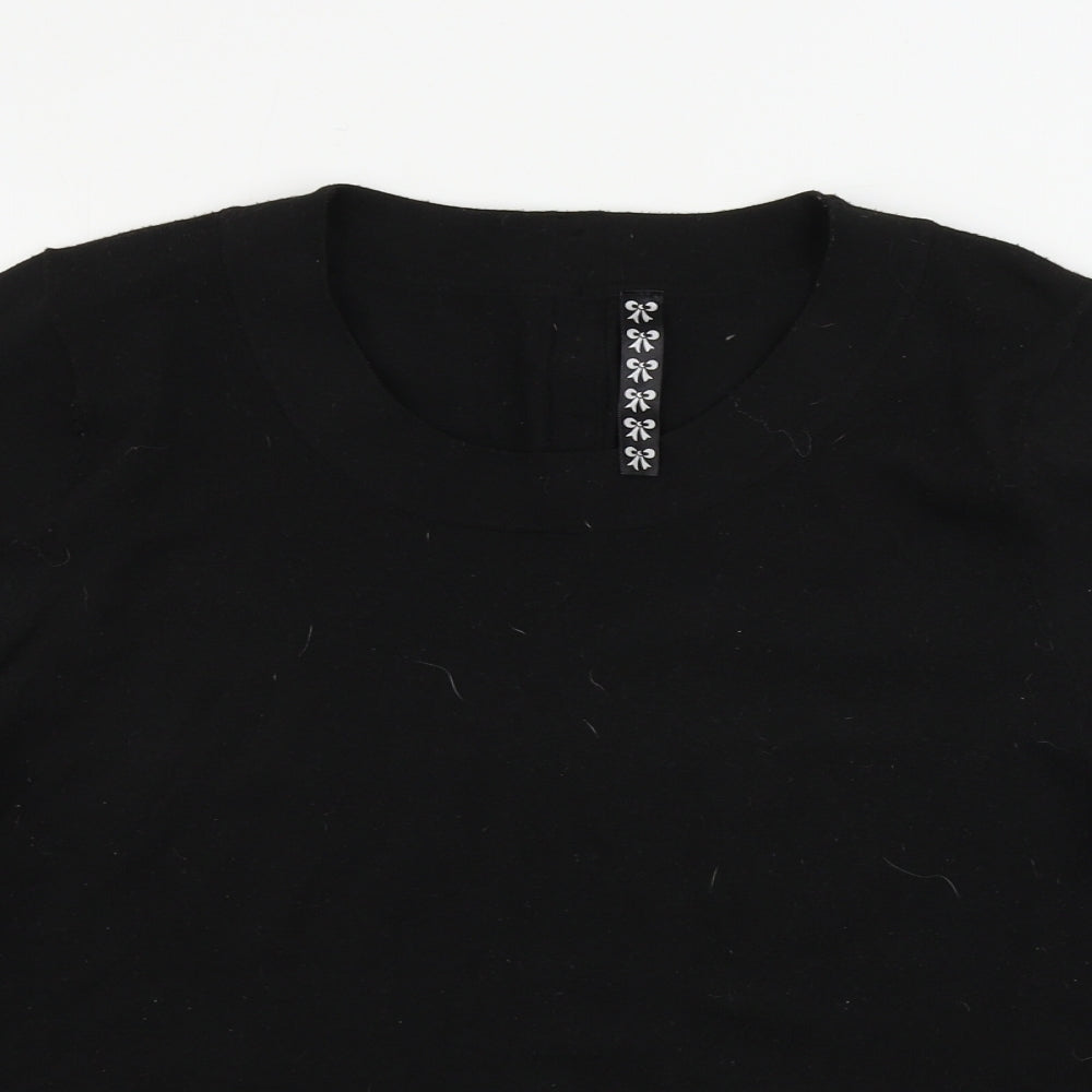 Preworn  Womens Black   Pullover Jumper Size 18