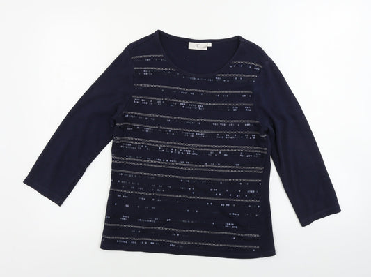 Country Casuals  Womens Blue   Basic T-Shirt Size S