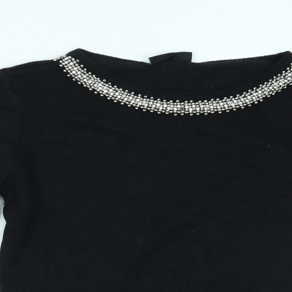 Wallis Womens Black   Pullover Jumper Size S