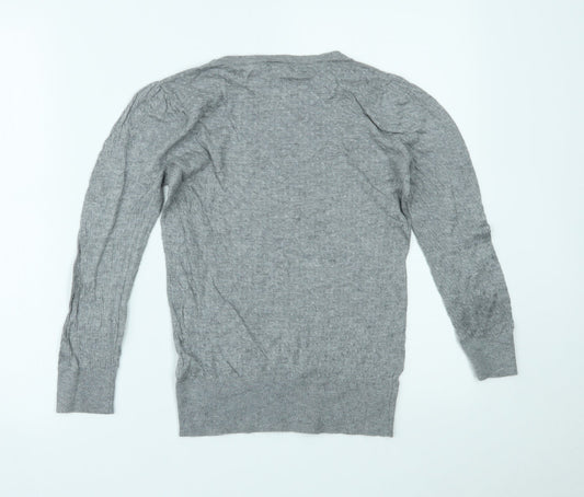 H&M Womens Grey   Basic Blouse Size S