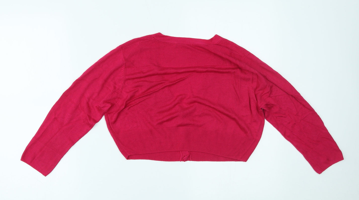 Marks and Spencer Womens Pink   Cardigan Jumper Size 14