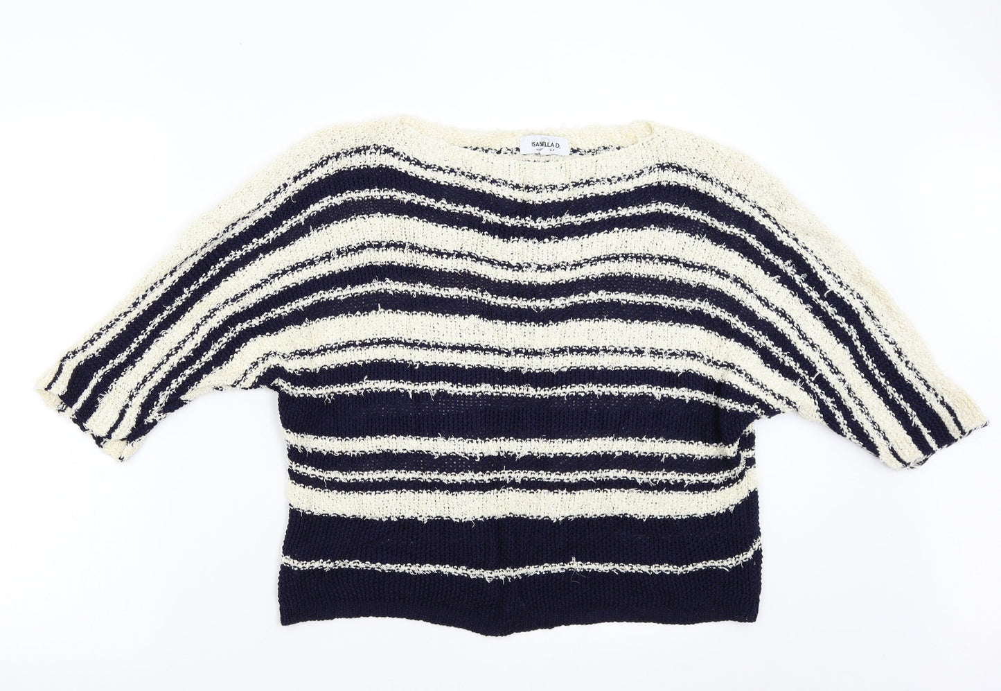 Isabella D Womens Multicoloured Striped  Pullover Jumper Size S