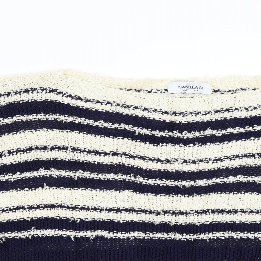 Isabella D Womens Multicoloured Striped  Pullover Jumper Size S