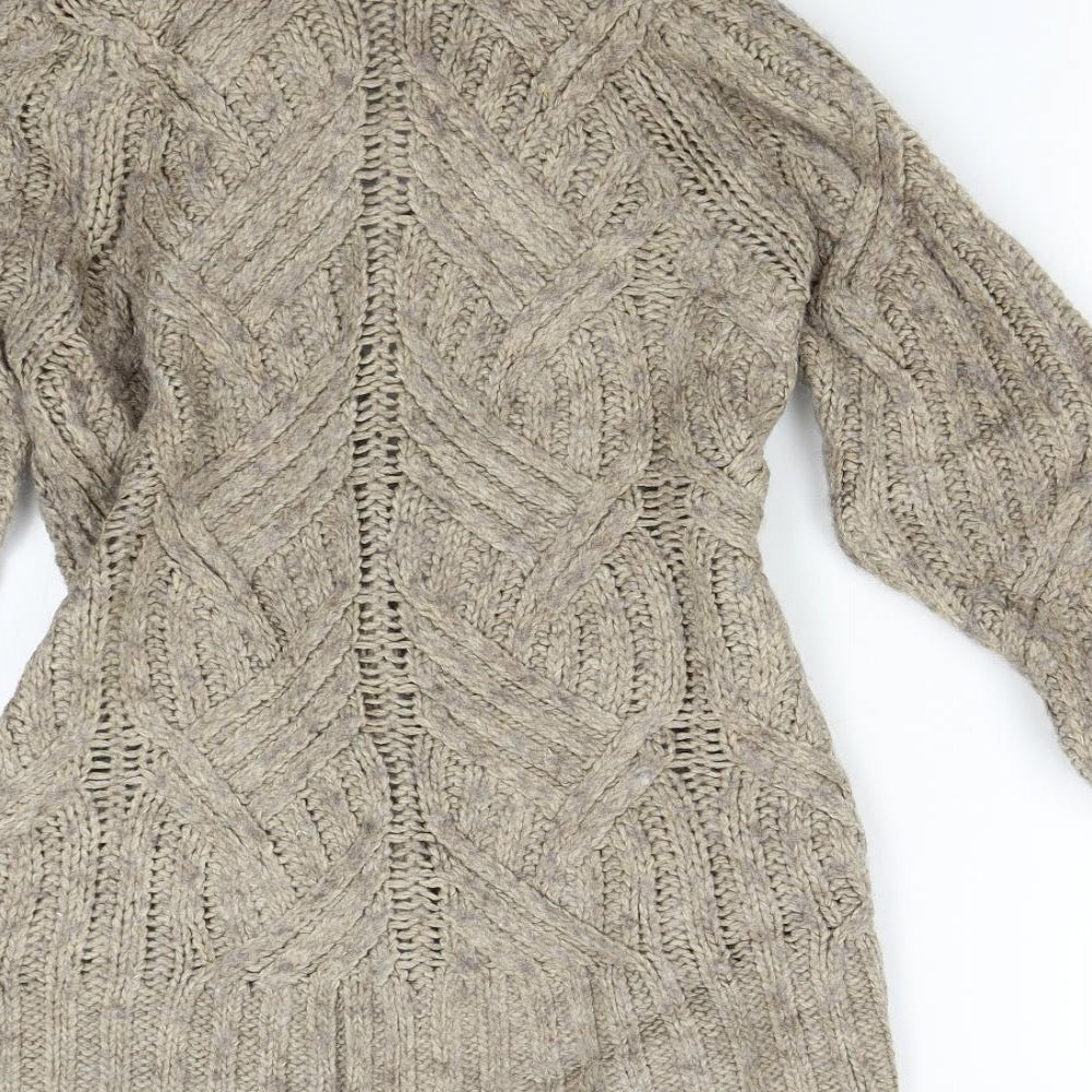 TU Womens Brown  Knit Cardigan Jumper Size S
