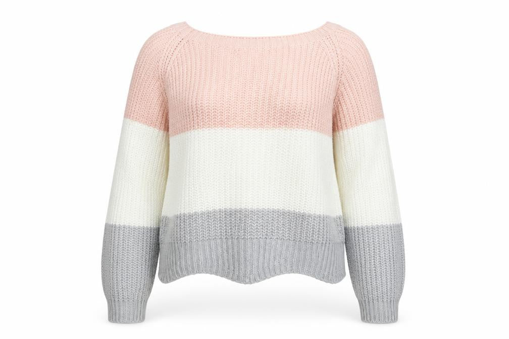 Cameo Rose Womens Multicoloured Striped Knit Pullover Jumper Size M
