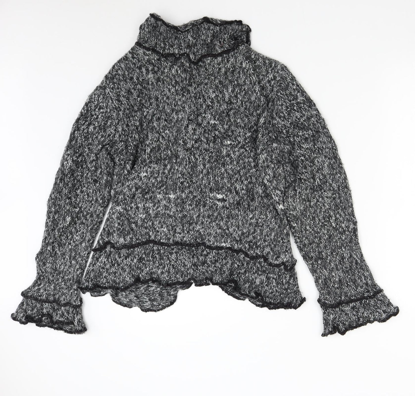 Soon Womens Grey  Knit Cardigan Jumper Size 16