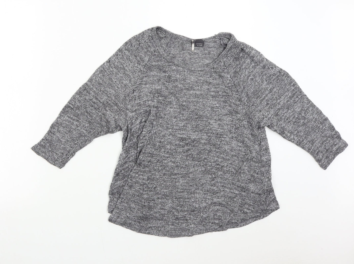 Sparkle & Fade Womens Grey  Knit Pullover Jumper Size S