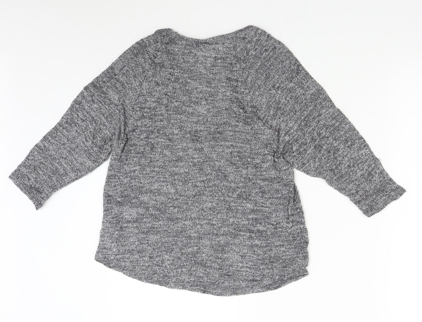 Sparkle & Fade Womens Grey  Knit Pullover Jumper Size S