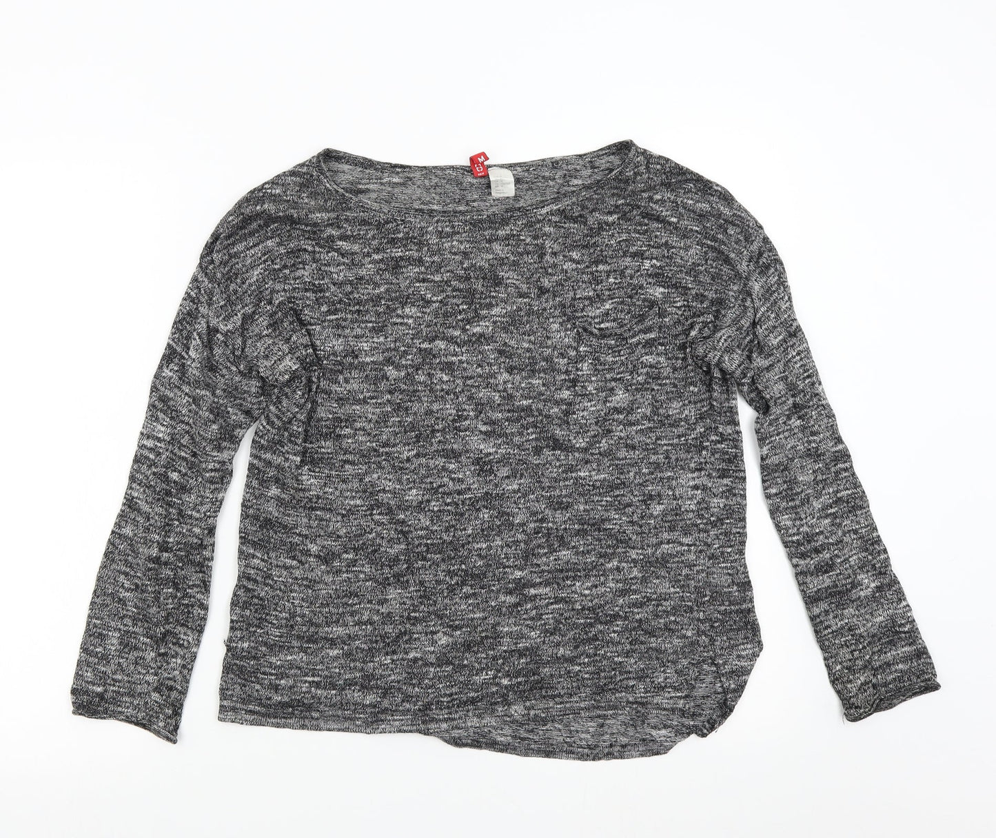 H&M Womens Grey  Knit Pullover Jumper Size M
