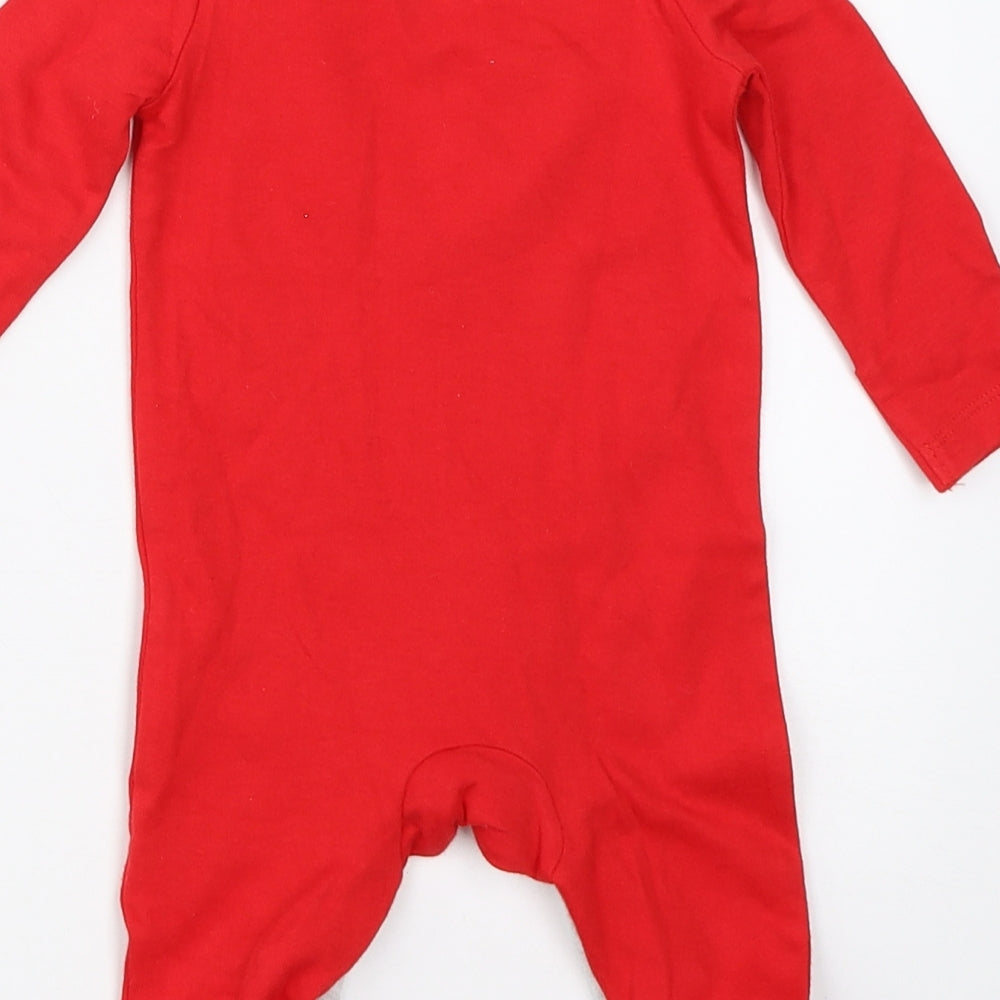 F&F Boys Red   Babygrow One-Piece Size 0-3 Months  - christmas