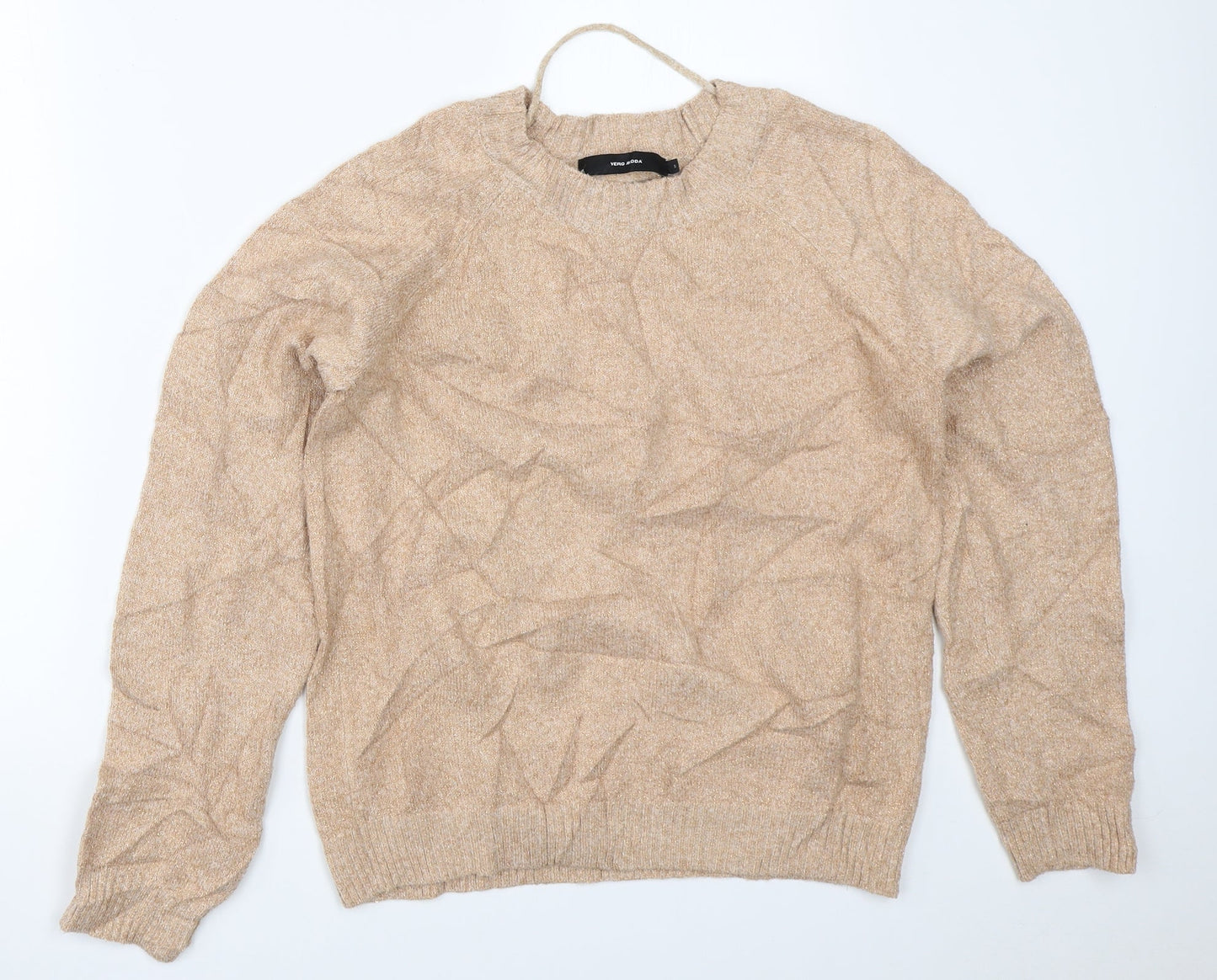 Vera Moda Womens Gold   Pullover Jumper Size S