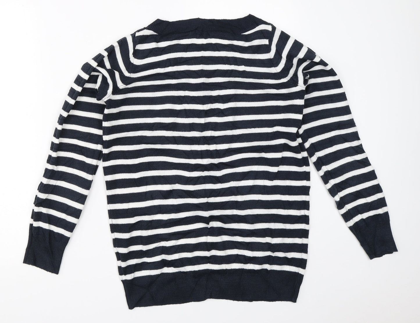 ESMARA Womens Blue Striped  Pullover Jumper Size S