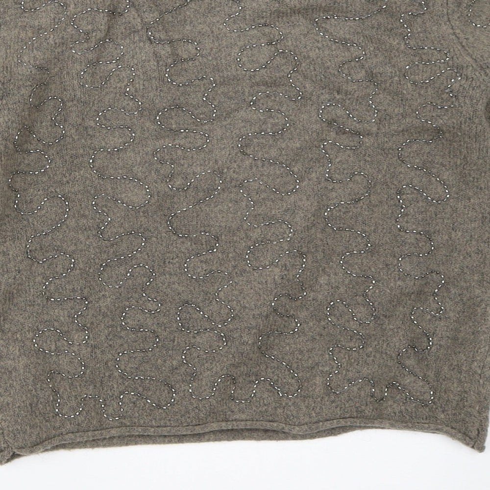 Zara Womens Grey   Pullover Jumper Size S