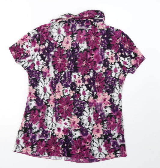 BM Womens Purple   Basic Button-Up Size 14