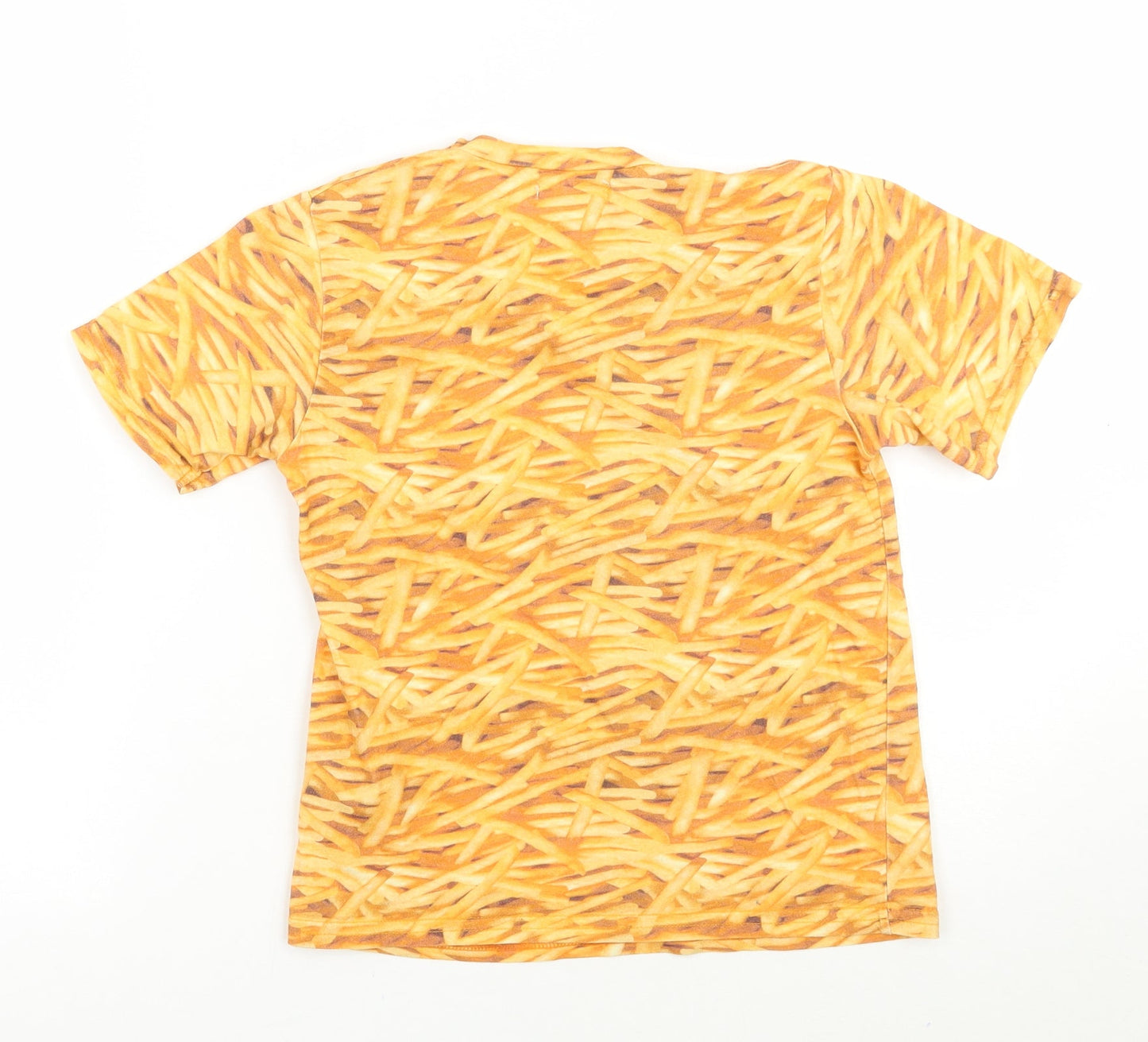 M&Co Girls Orange Batik  Basic T-Shirt Size 8-9 Years