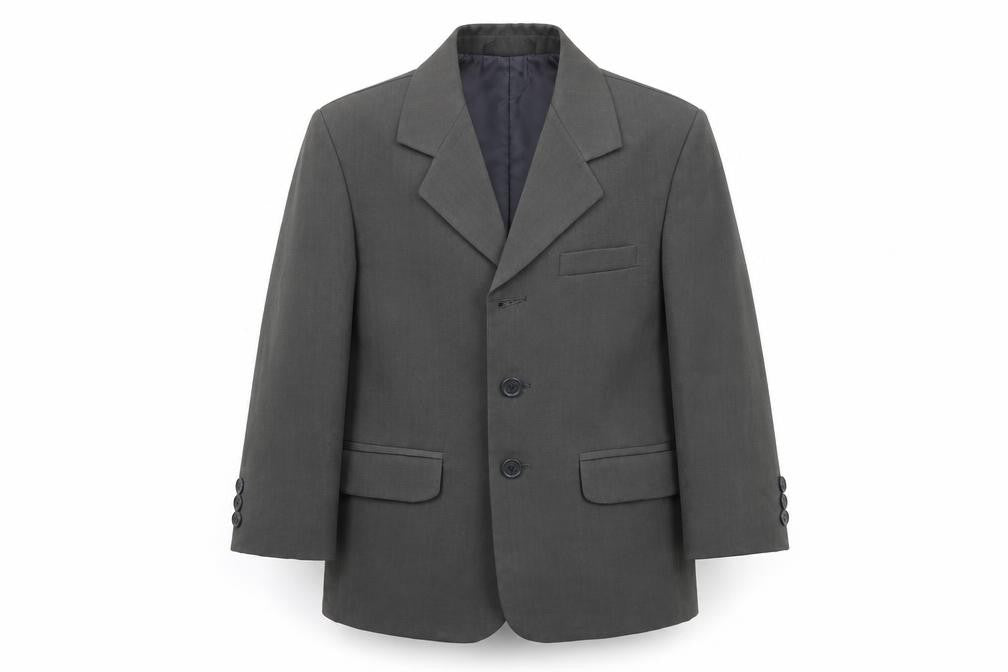 Front view of VivaKi boys’ grey jacket, size 2, years