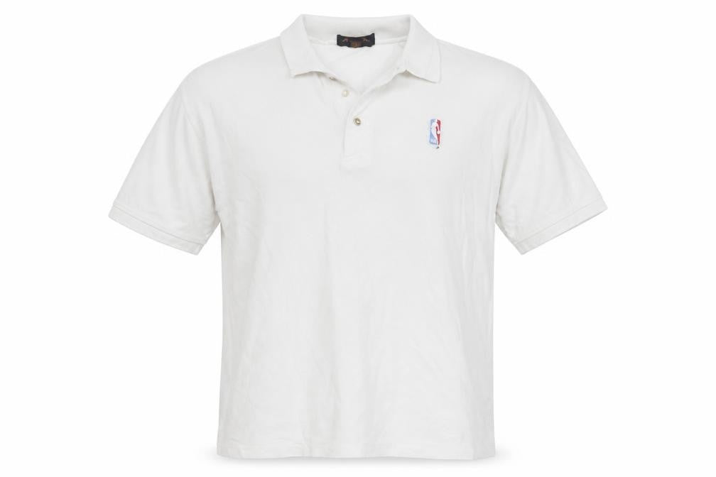 Antigua Mens White Batik   Polo Size L