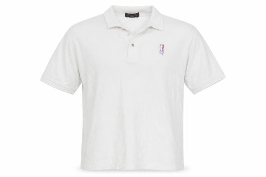 Antigua Mens White Batik   Polo Size L