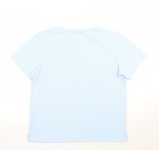 Bonmarché Womens Blue Floral  Basic T-Shirt Size S