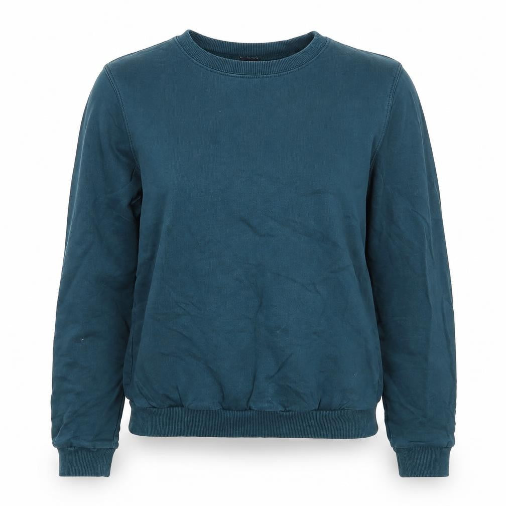 Front view of ASOS women’s green jumper, size UK 8