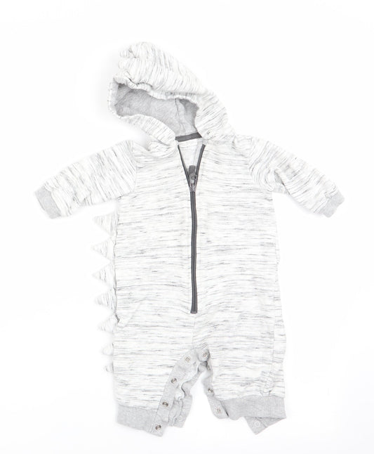 NEXT Boys Grey Animal Print  Romper One-Piece Size 3-6 Months