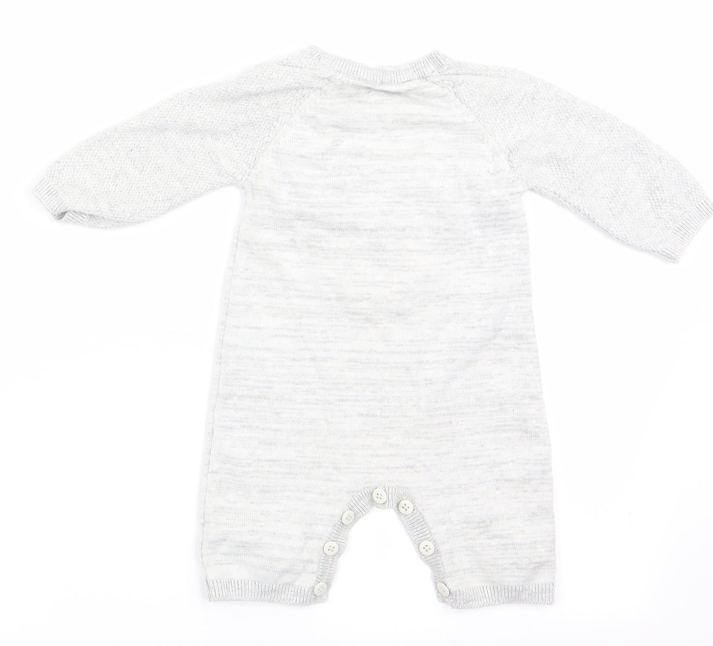 George Boys Green Animal Print  Romper One-Piece Size 0-3 Months  - Teddy Bear Face