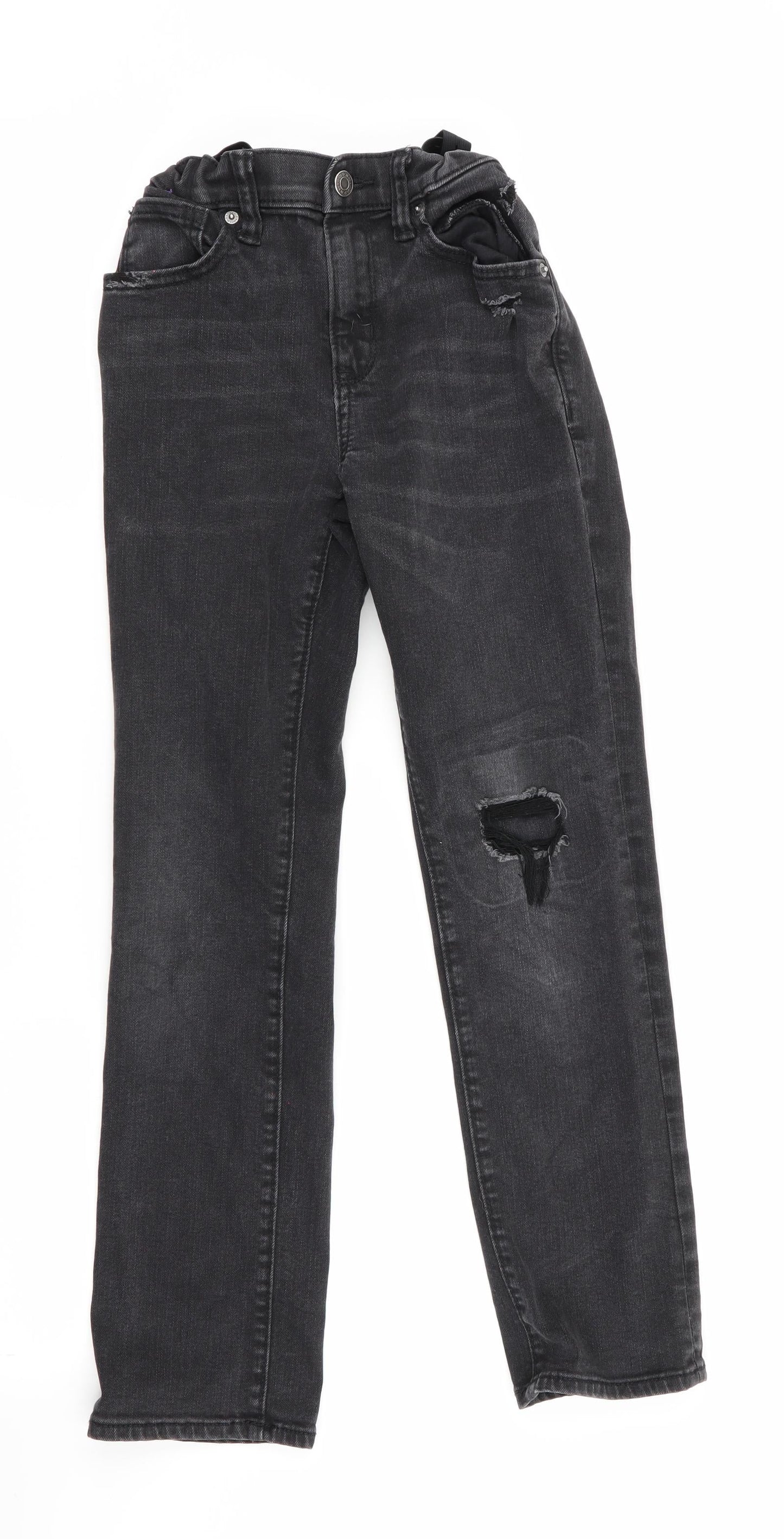 Old Navy Girls Black   Straight Jeans Size 12 Years - Distressed Jeans
