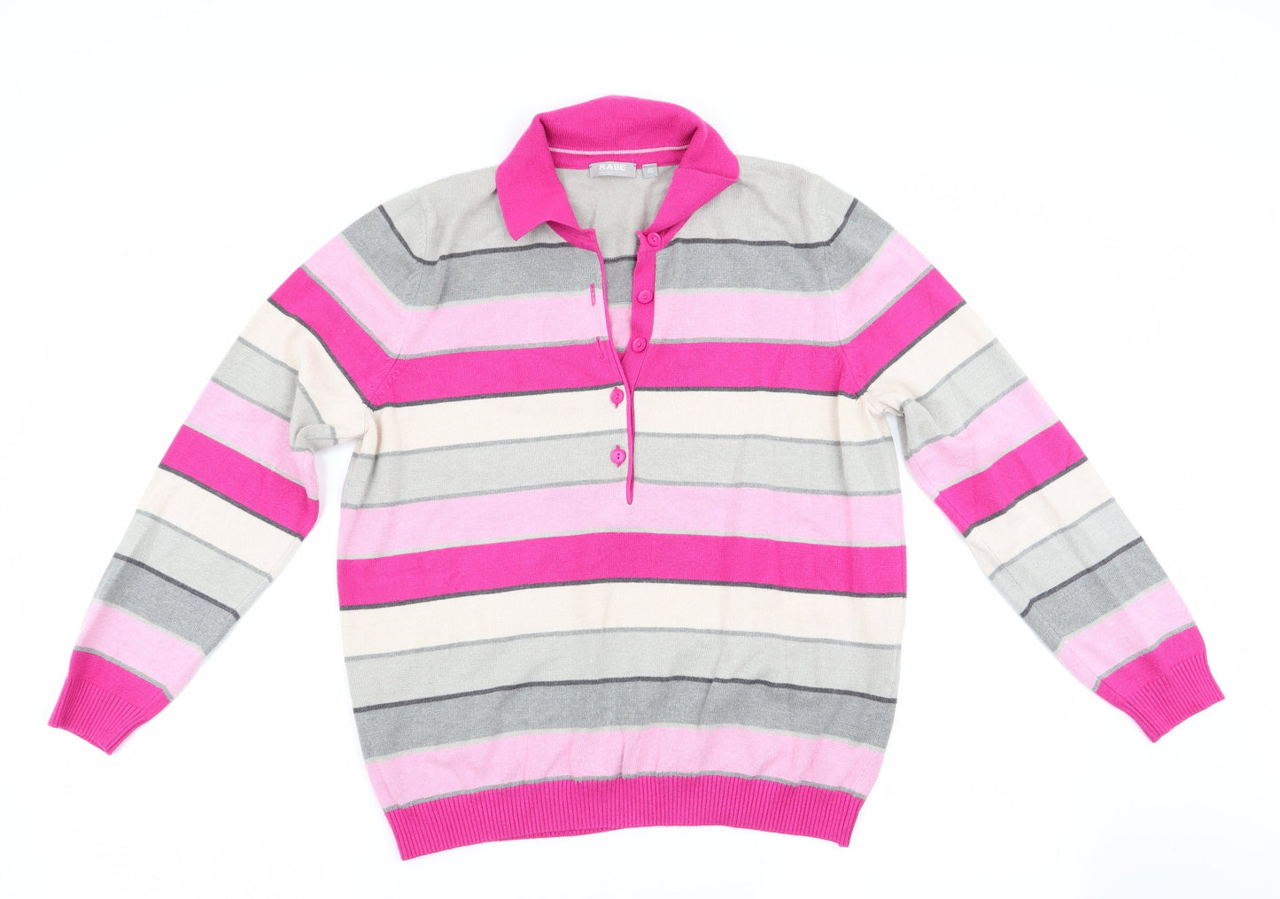 Rabe Womens Pink Striped  Pullover Jumper Size 12