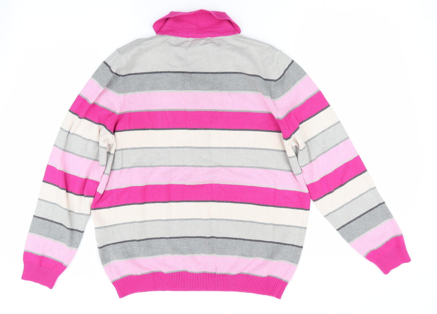 Rabe Womens Pink Striped  Pullover Jumper Size 12