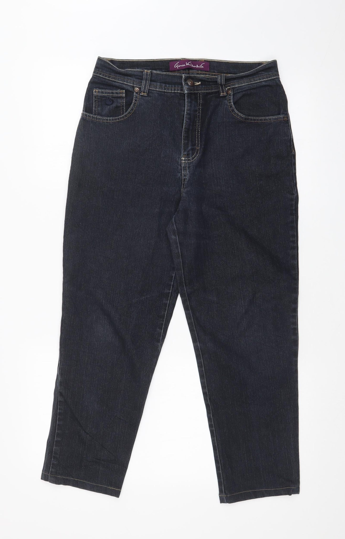 Gloria Vanderbilt Womens Blue   Straight Jeans Size 8 L22 in