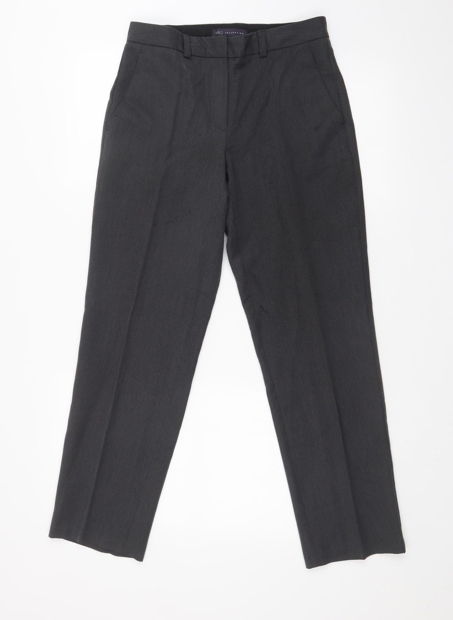 M&S  Womens Grey Animal Print  Trousers  Size 8 L26 in