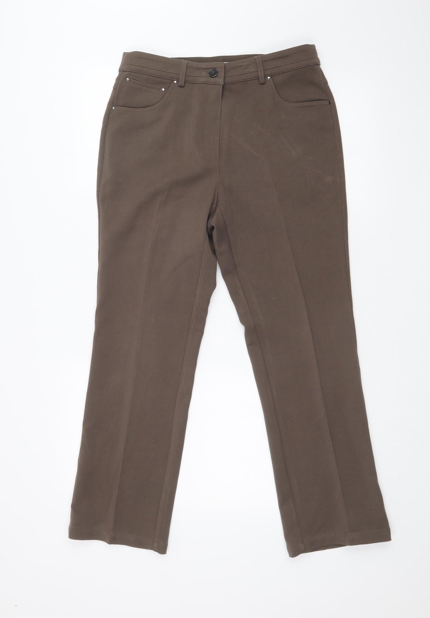 M&S Womens Beige   Trousers  Size 10 L25 in