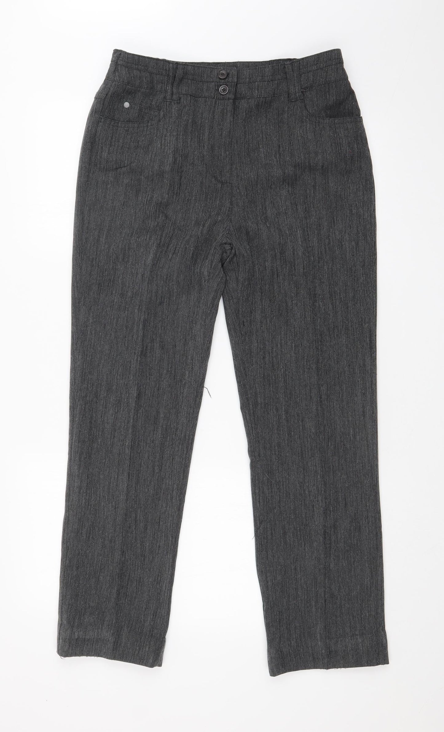 EWM Womens Grey   Dress Pants Trousers Size 12 L27 in