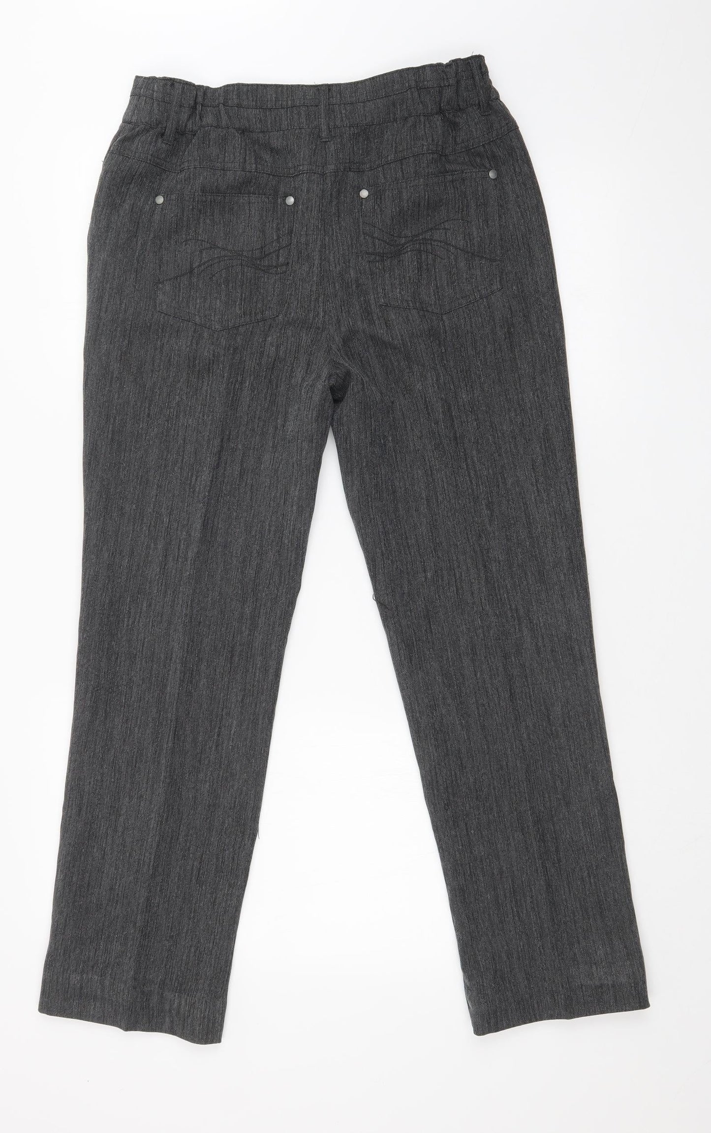 EWM Womens Grey   Dress Pants Trousers Size 12 L27 in