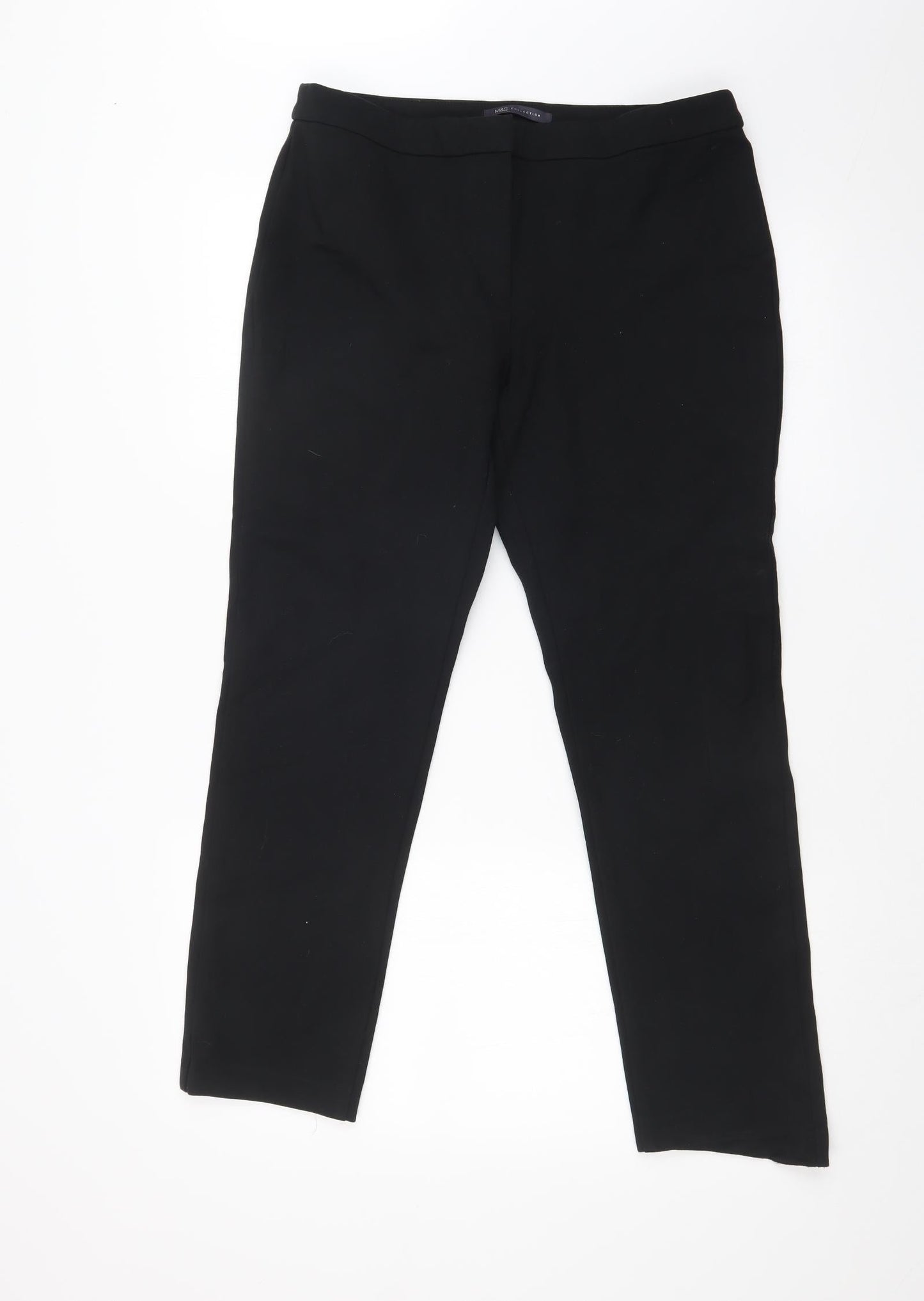 M&S Womens Black   Trousers  Size 32 in L25 in