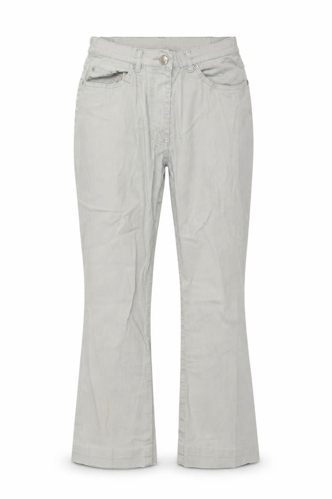 Preworn Womens Grey   Wide-Leg Jeans Size 12 L25 in