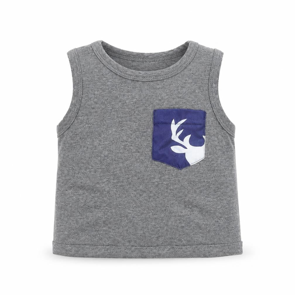 Front view of Preworn Baby Grey Basic Tank, size 12, Months