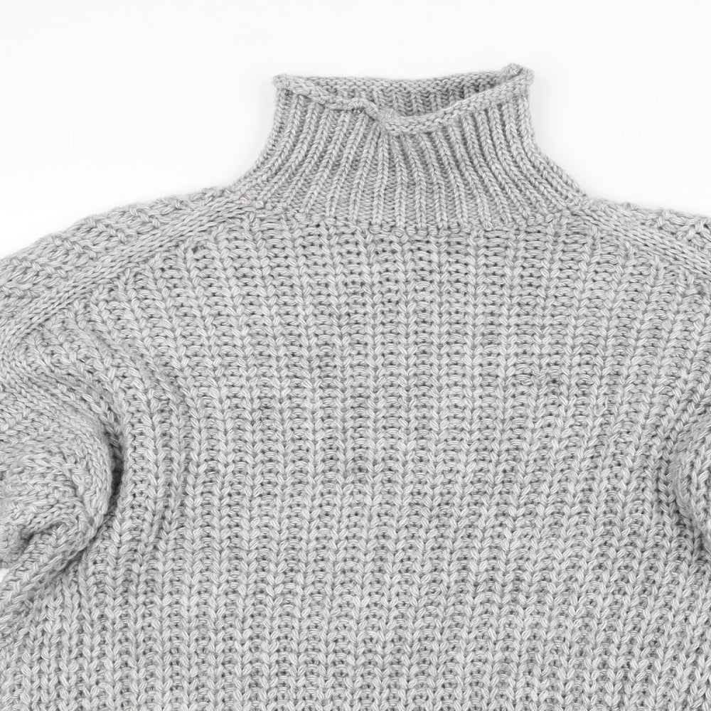 Preworn Womens Grey Striped  Pullover Jumper