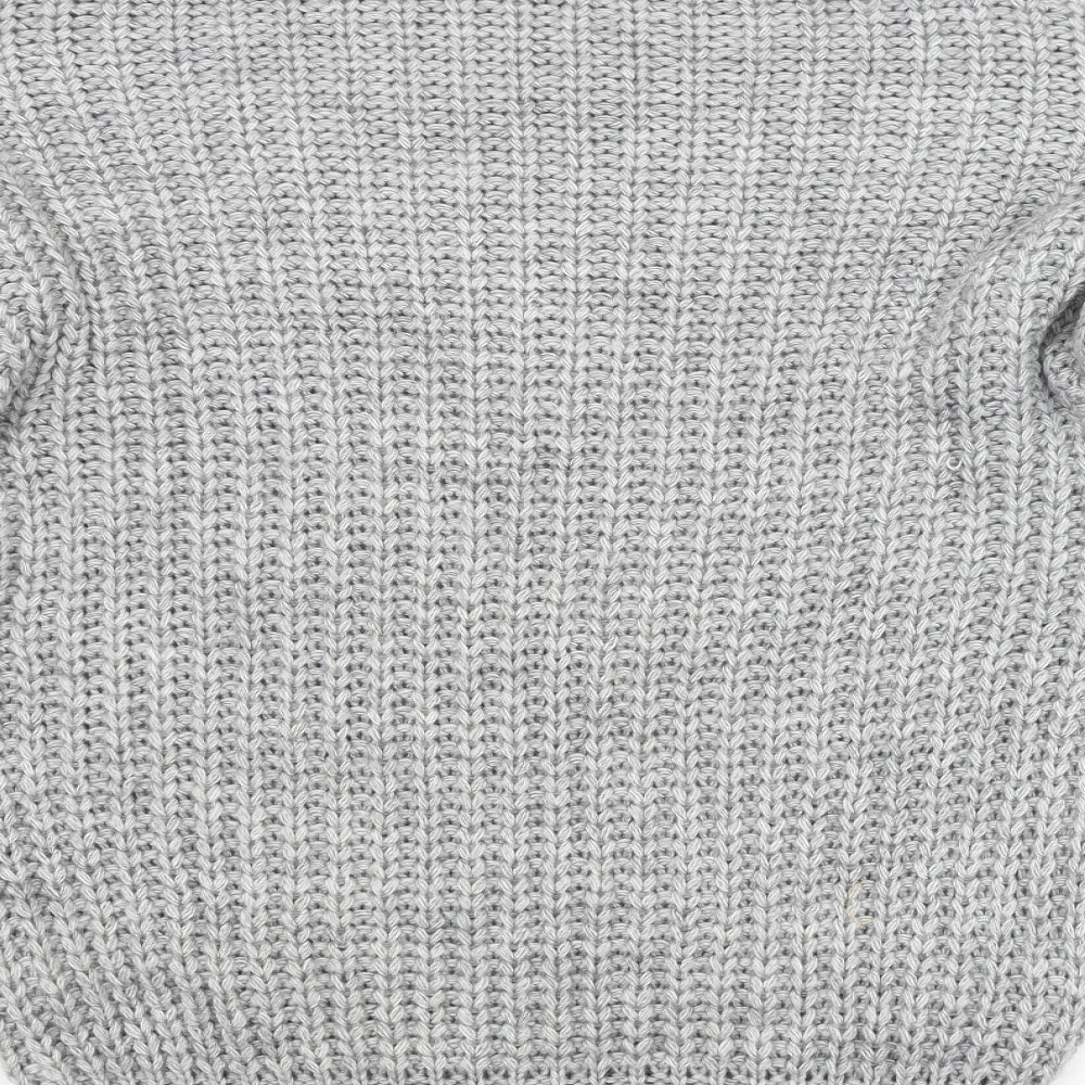Preworn Womens Grey Striped  Pullover Jumper
