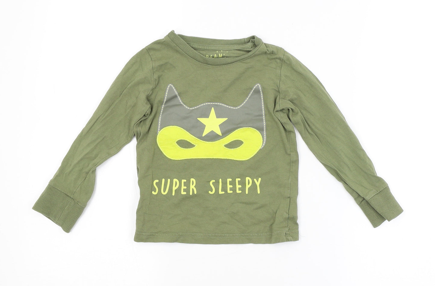 Mothercare Boys Green    Pyjama Top Size 3-4 Years