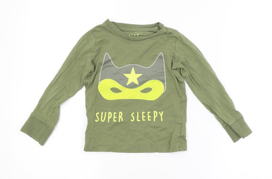 Mothercare Boys Green    Pyjama Top Size 3-4 Years
